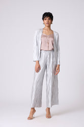 Valerie Satin Overlay Set - Platinum Grey